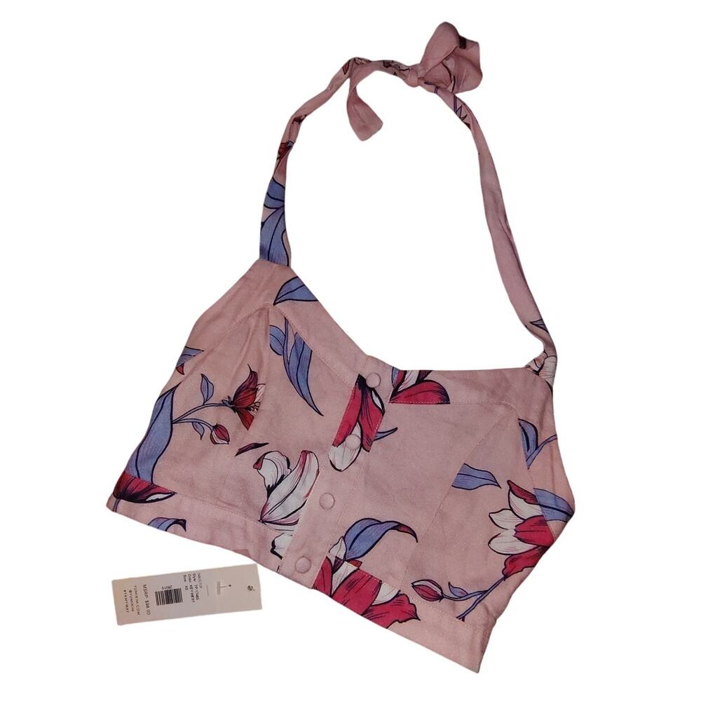 Yumi Kim Cropped Floral Halter SZ XS